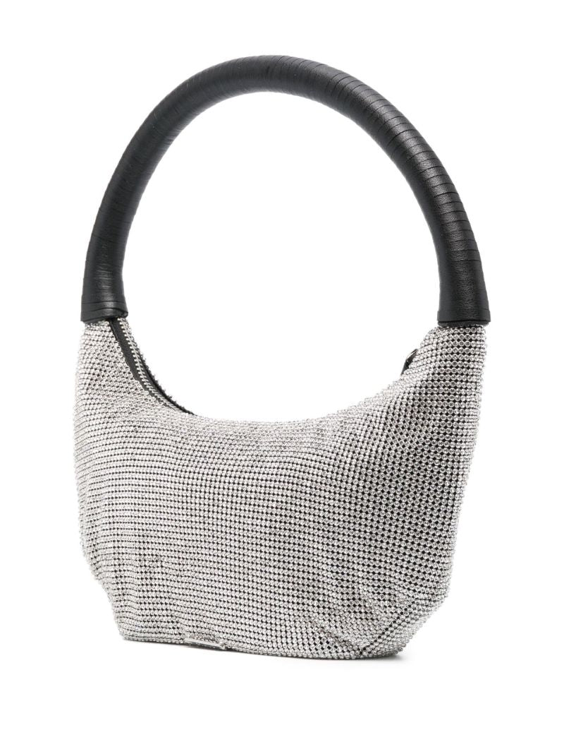 Silver Pepper Crystal-embellished Shoulder Bag