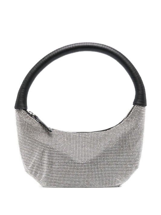 Silver Pepper Crystal-embellished Shoulder Bag