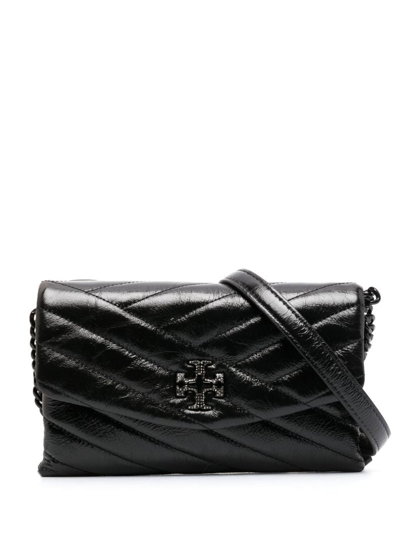 Black Kira Leather Shoulder Bag