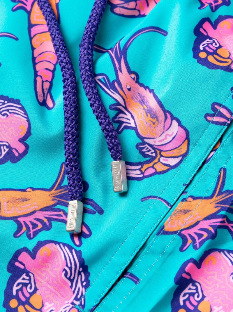 Blue Mahina Crevettes Et Poissons Swim Shorts