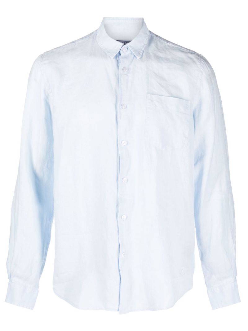 Blue Caroubis Linen Shirt
