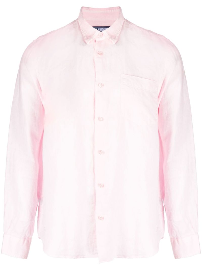 Pink Caroubis Linen Shirt
