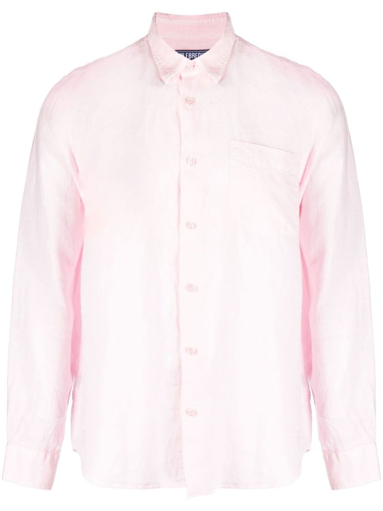 Pink Caroubis Linen Shirt