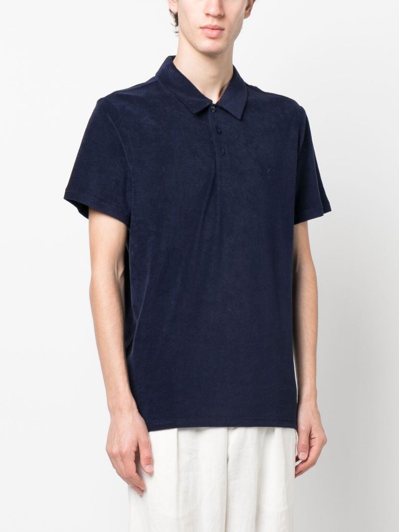 Navy Phoenix Towelling Polo Shirt