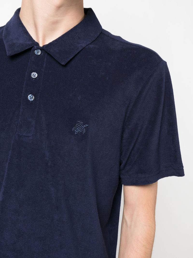 Navy Phoenix Towelling Polo Shirt