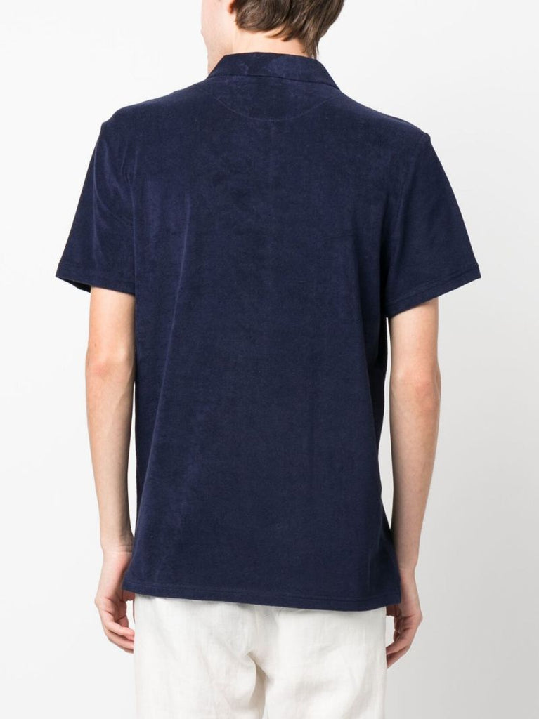 Navy Phoenix Towelling Polo Shirt