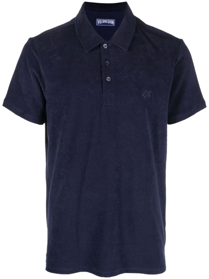 Navy Phoenix Towelling Polo Shirt