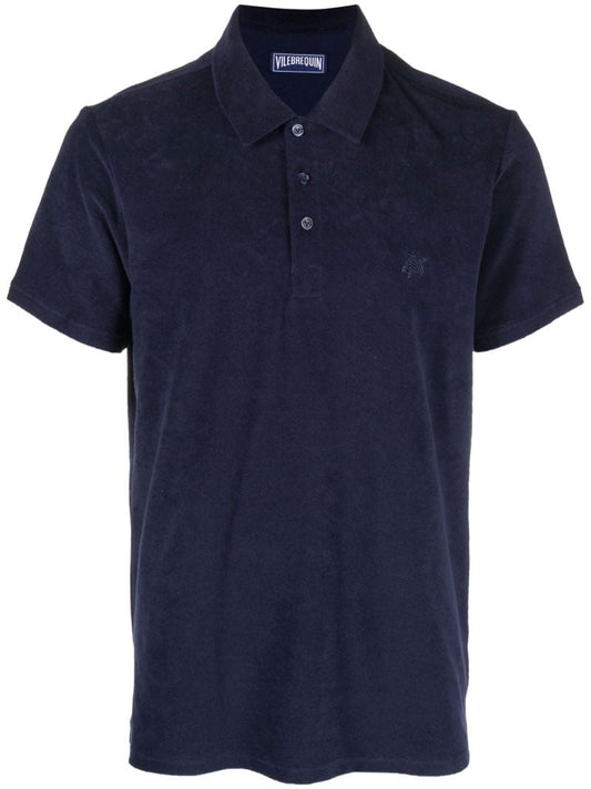 Navy Phoenix Towelling Polo Shirt