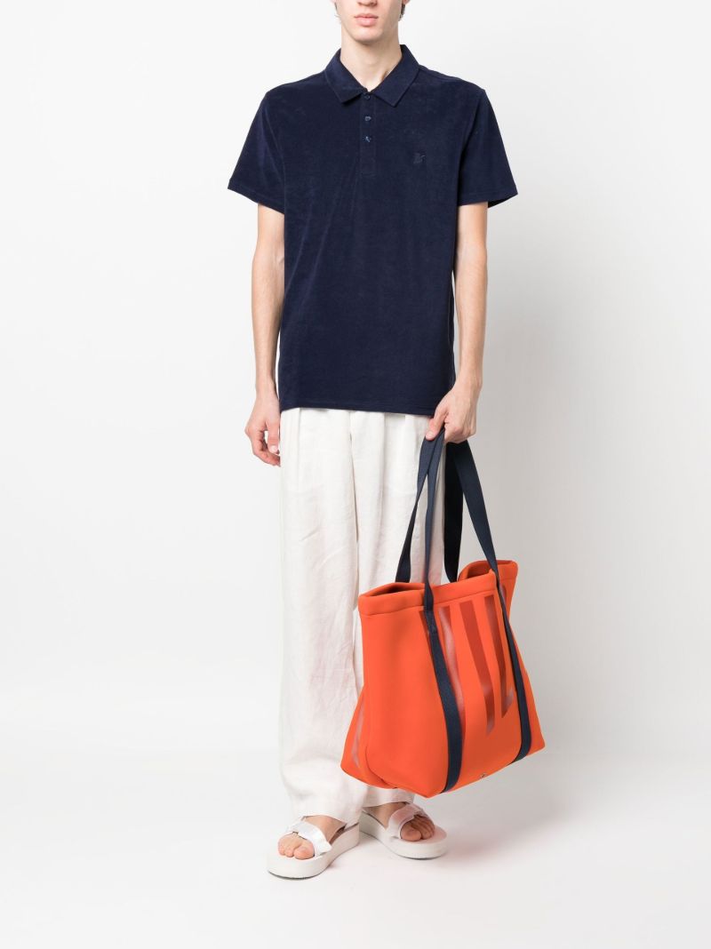 Navy Phoenix Towelling Polo Shirt