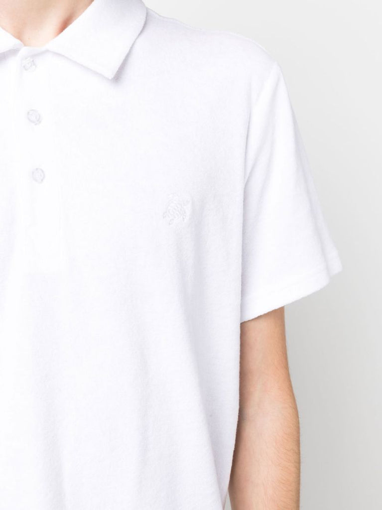 White Phoenix Towelling Polo Shirt
