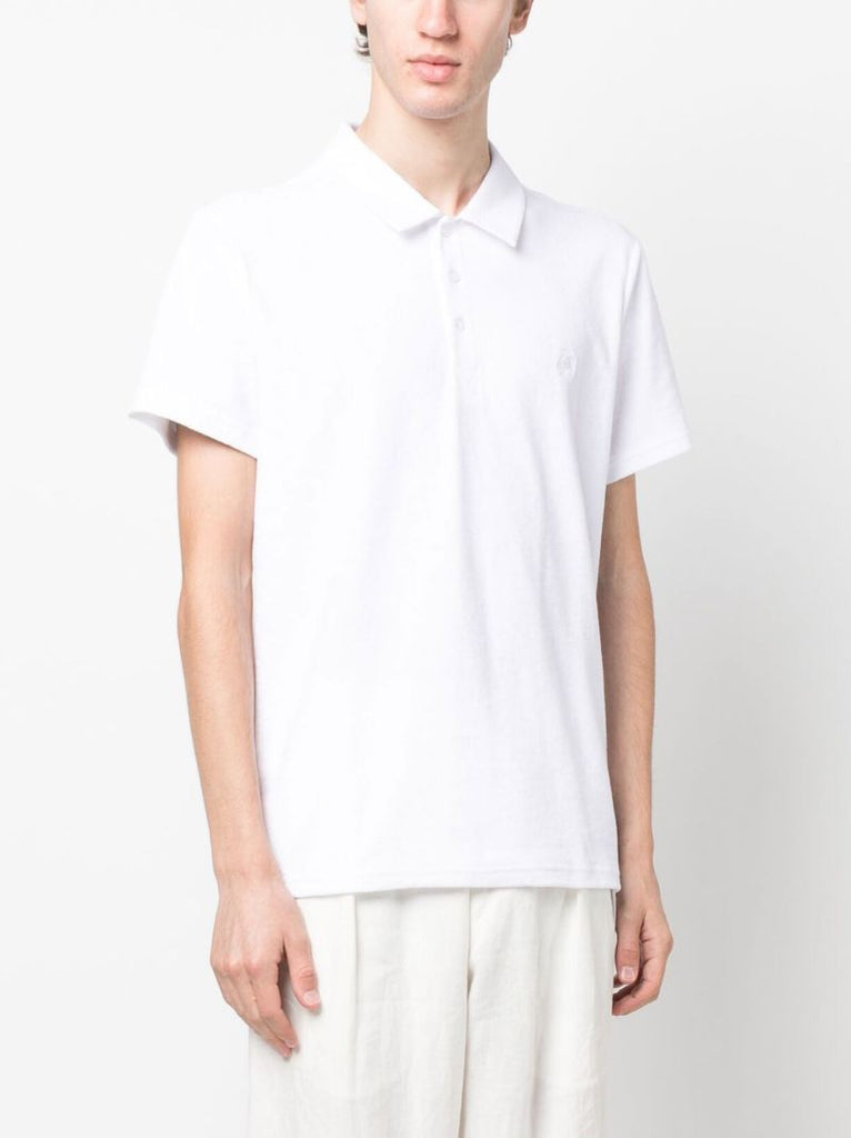 White Phoenix Towelling Polo Shirt