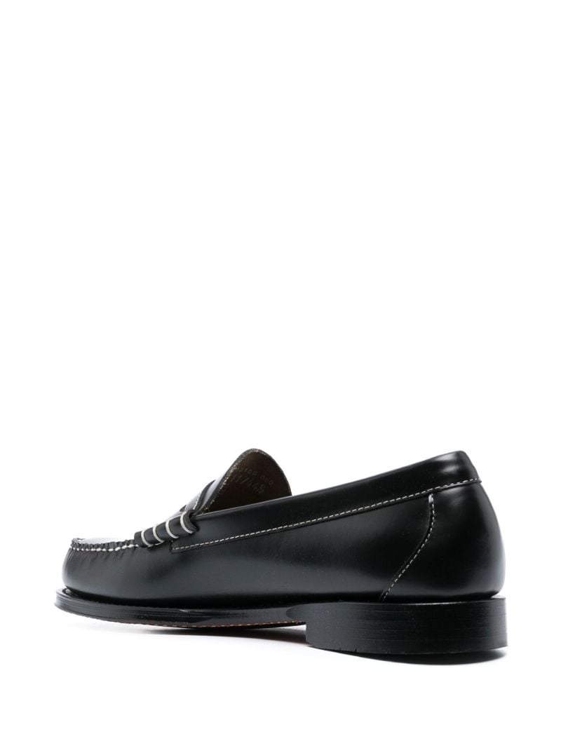 Black Leather Penny Loafers