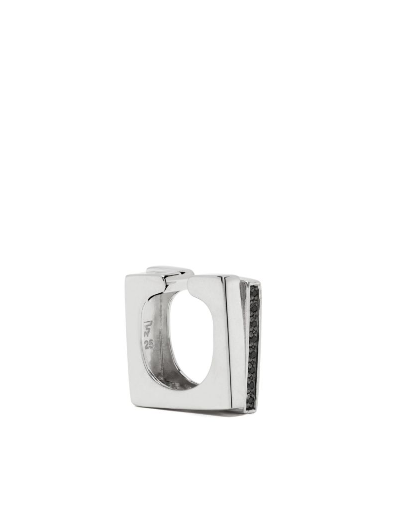 Silver Step Spinel Ear Cuff