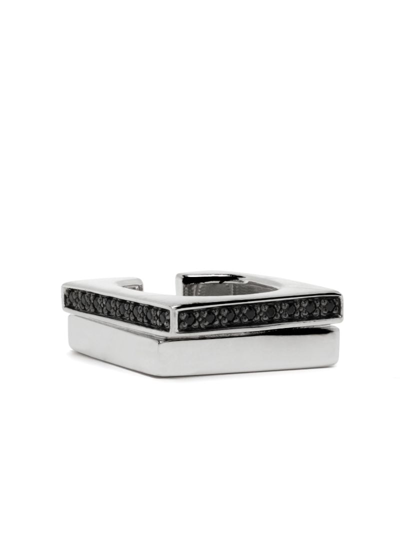 Silver Step Spinel Ear Cuff