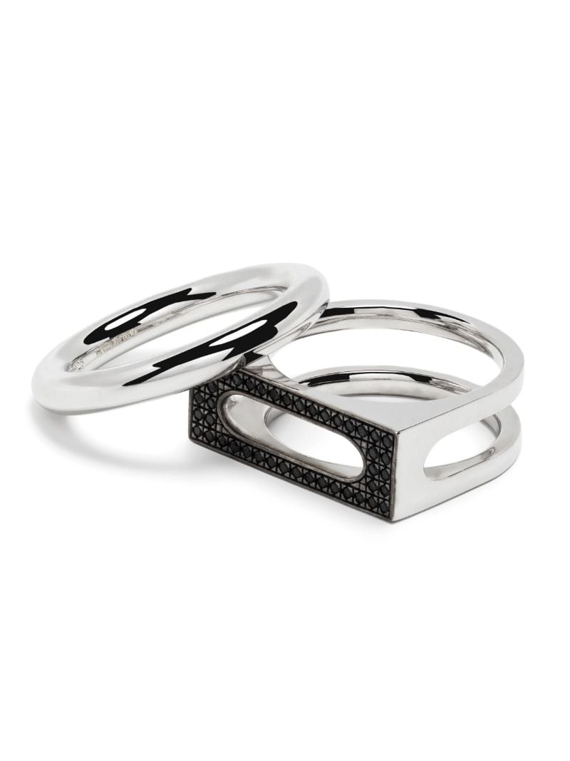 Silver Cage Single Spinel Ring