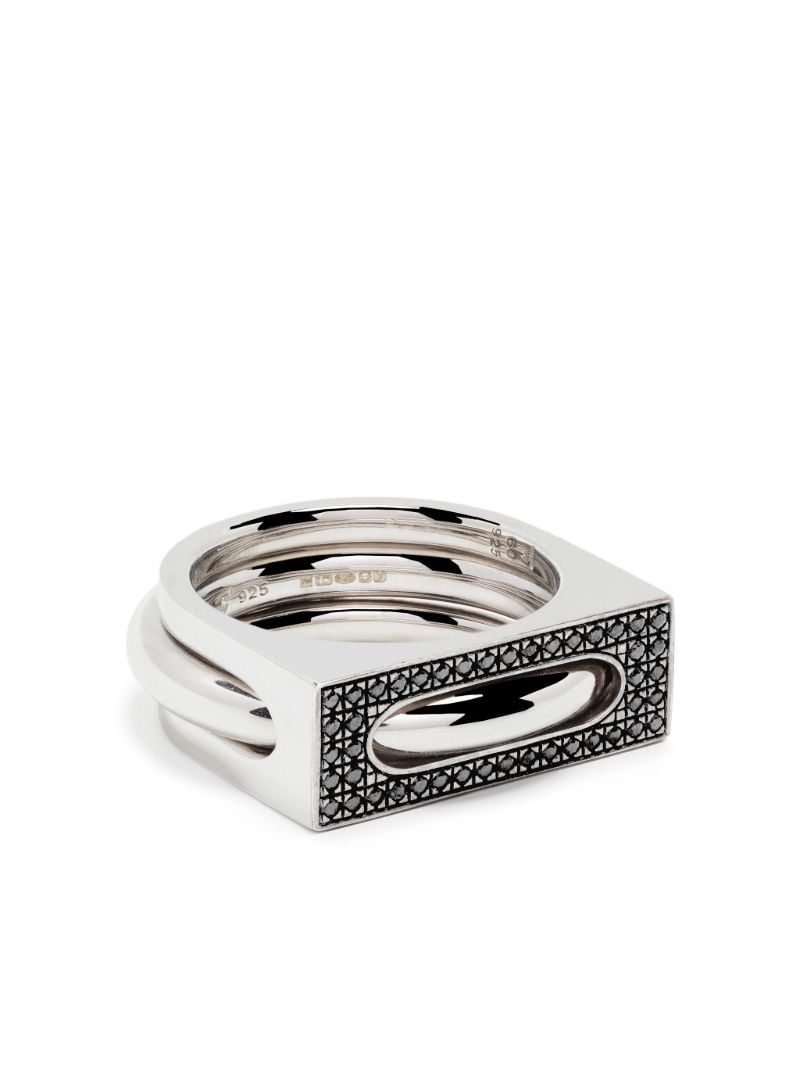 Silver Cage Single Spinel Ring