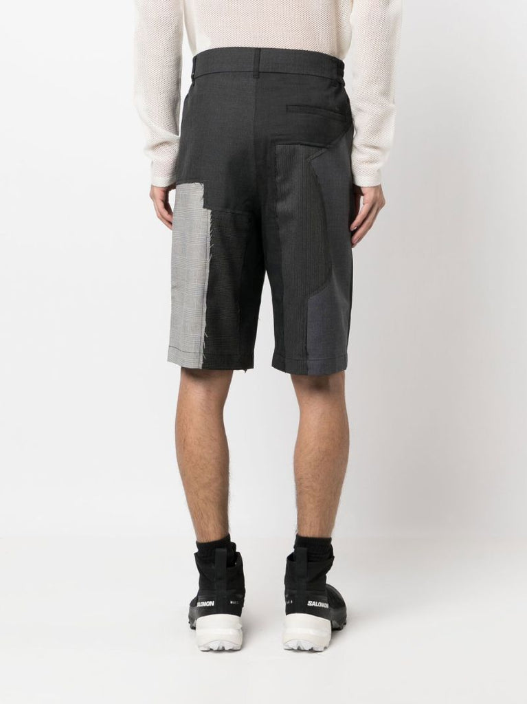 Grey Patchwork Shorts