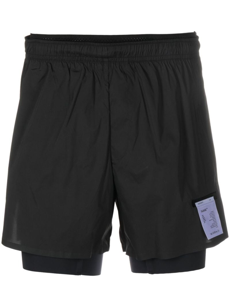 Black Tech Silk Running Shorts