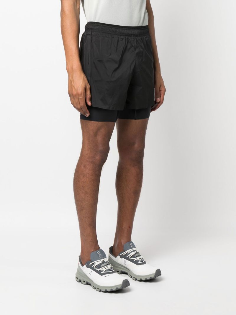 Black Tech Silk Running Shorts