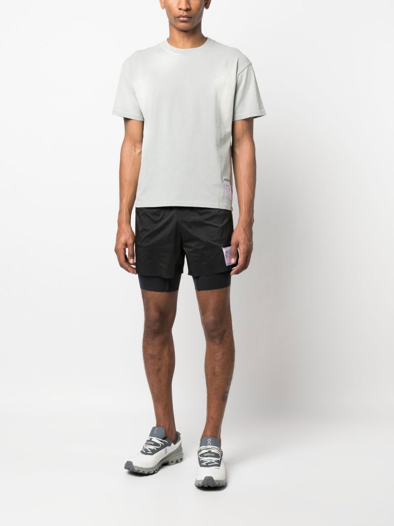 Black Tech Silk Running Shorts