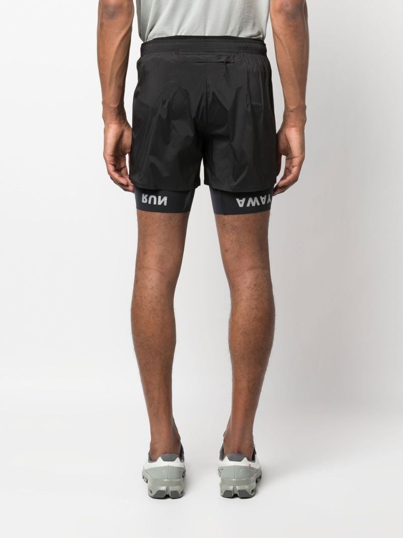 Black Tech Silk Running Shorts