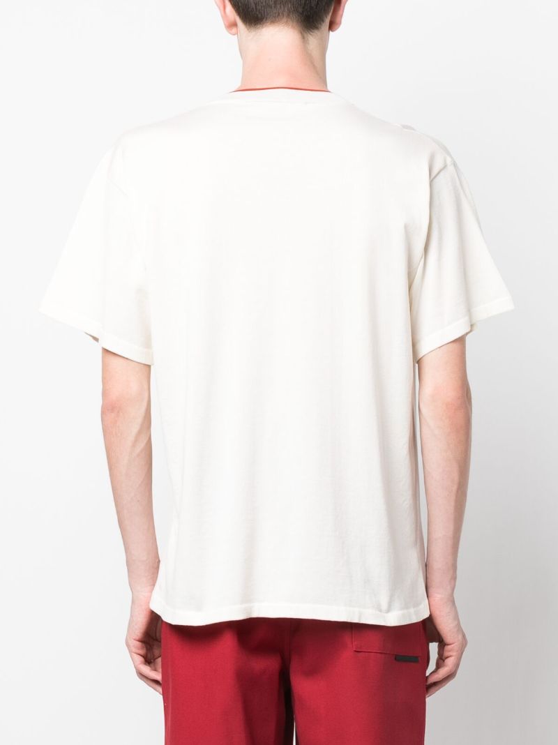 White Graphic Print Cotton T-shirt