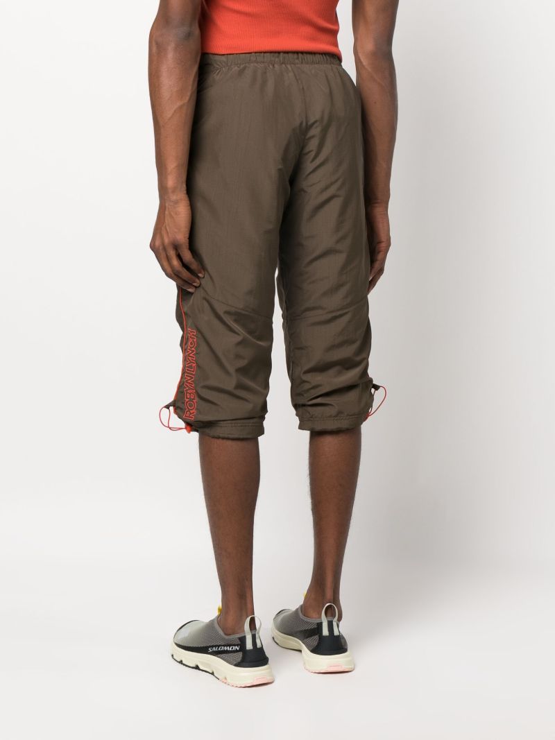Brown Drawstring Knee-length Shorts