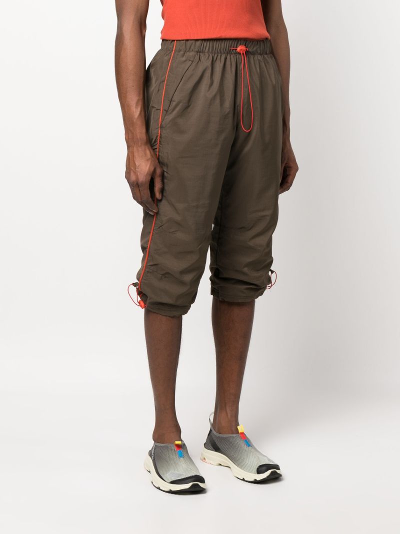 Brown Drawstring Knee-length Shorts