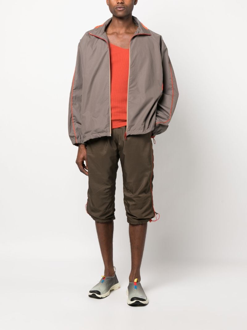 Brown Drawstring Knee-length Shorts