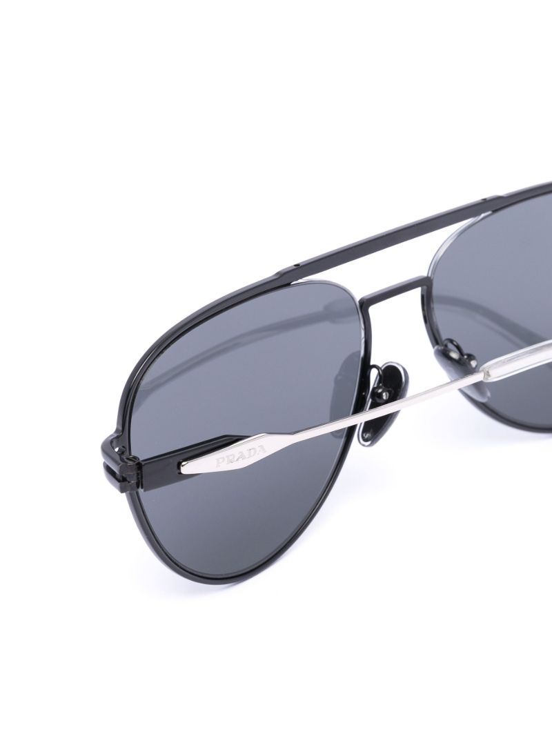Black Pilot-frame Sunglasses
