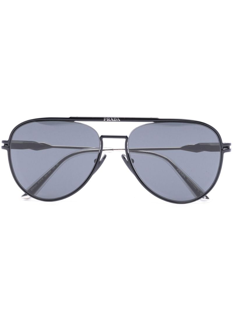 Black Pilot-frame Sunglasses