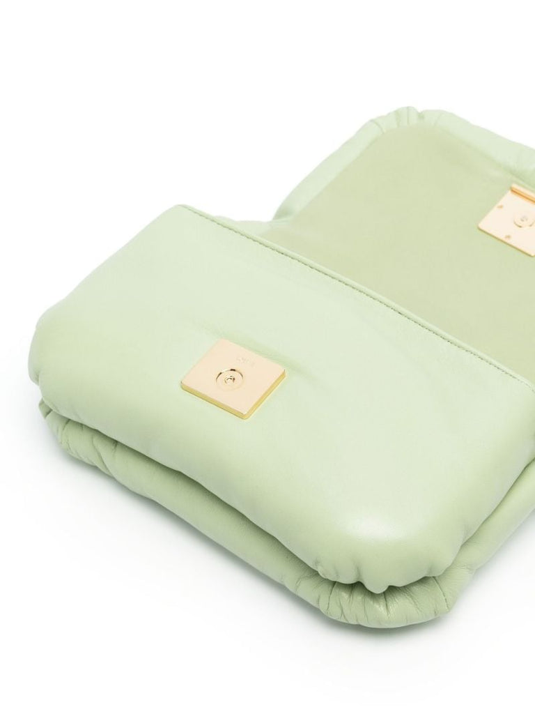 Green Goya Mini Puffer Leather Cross Body Bag