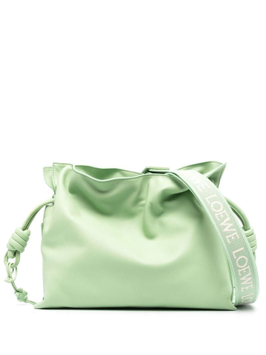 Green Flamenco Leather Clutch Bag