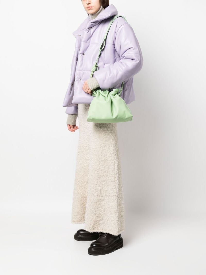 Green Flamenco Leather Clutch Bag