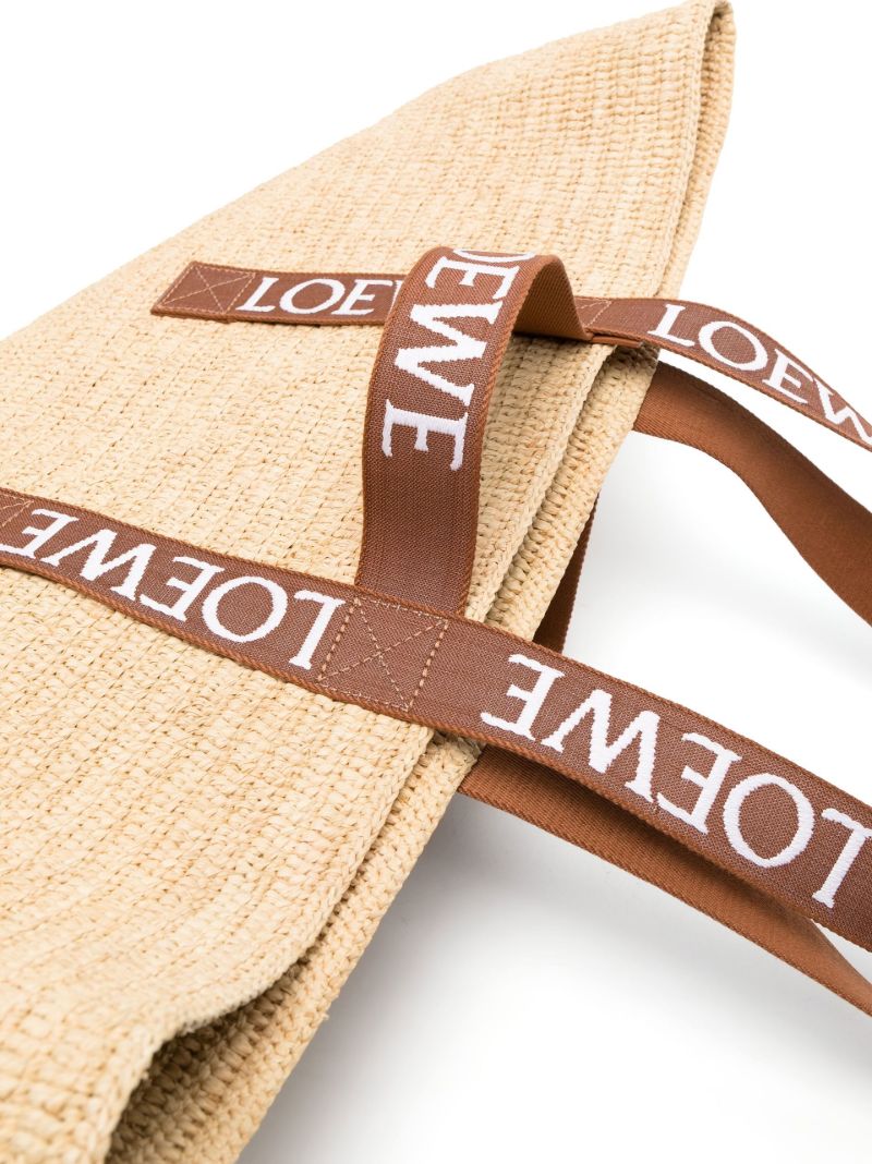 Neutral Fold Raffia Tote Bag