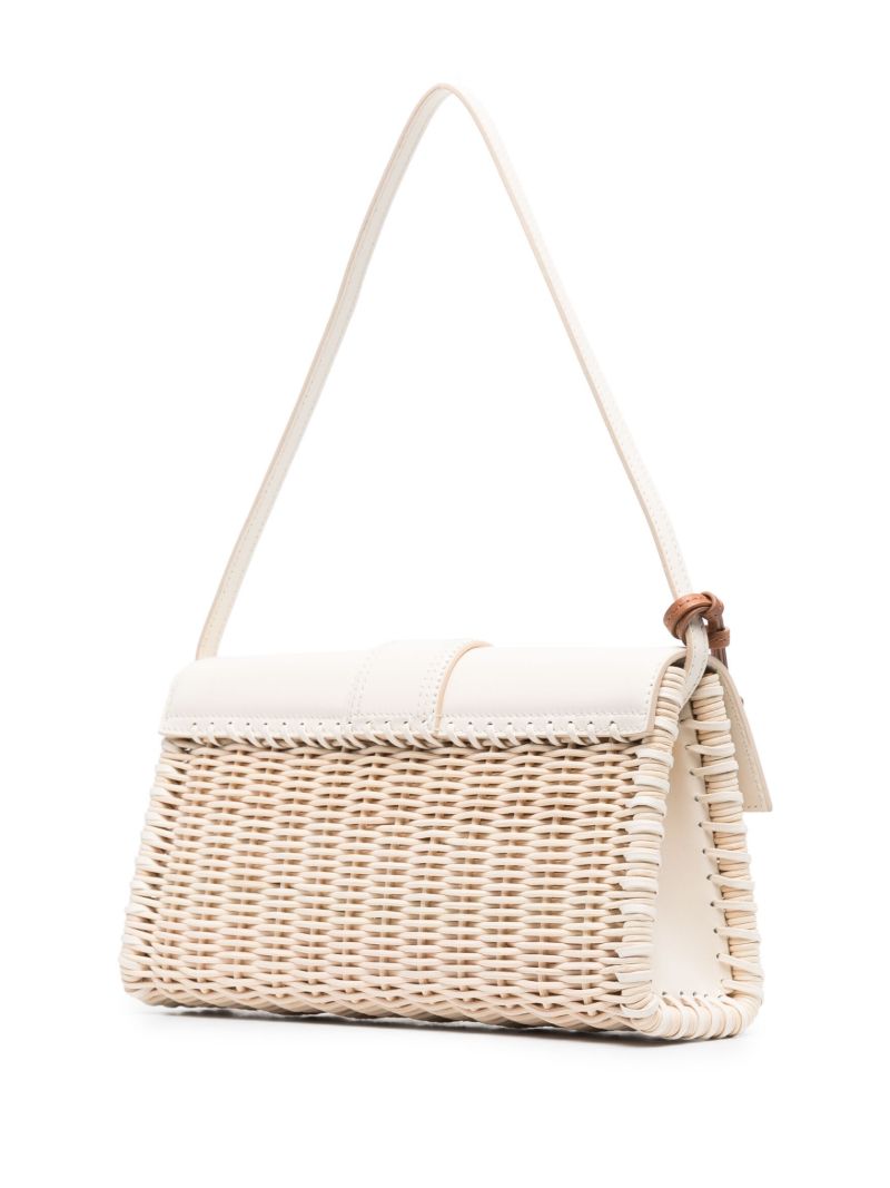 Neutral Le Bambino Wicker Shoulder Bag