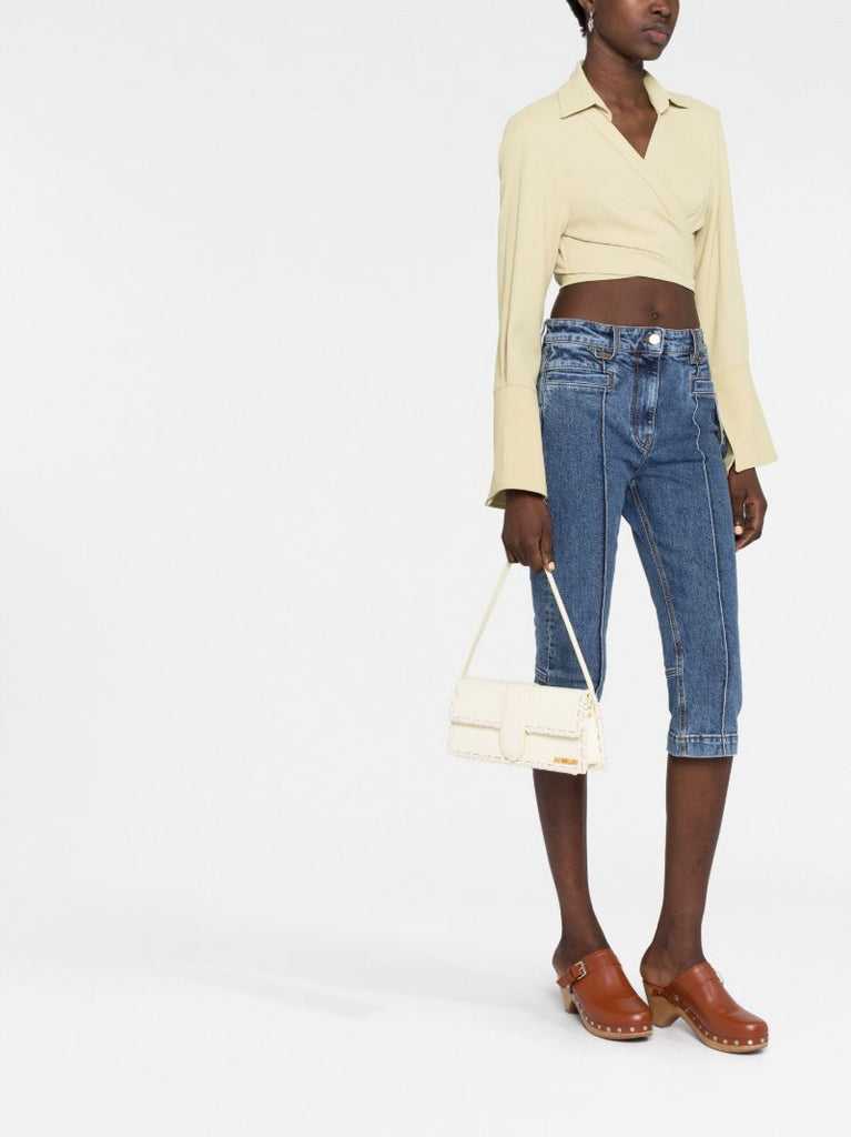 Yellow Le Bambino Long Lacet Top Handle Bag