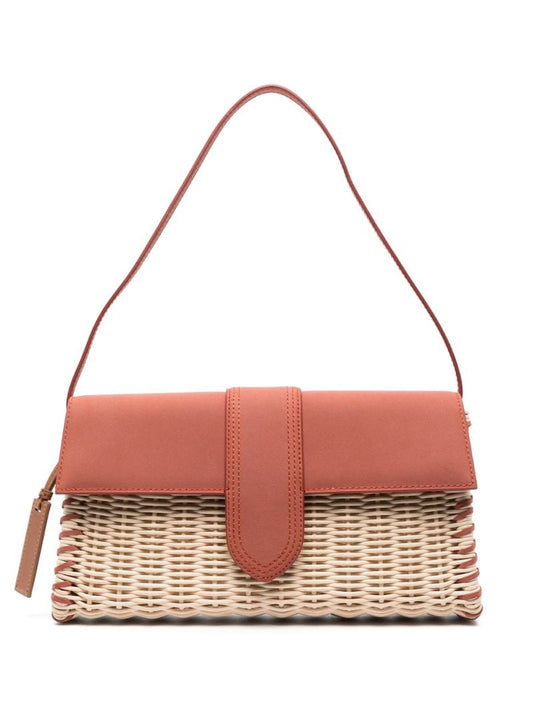 Brown Le Bambino Long Osier Top Handle Bag