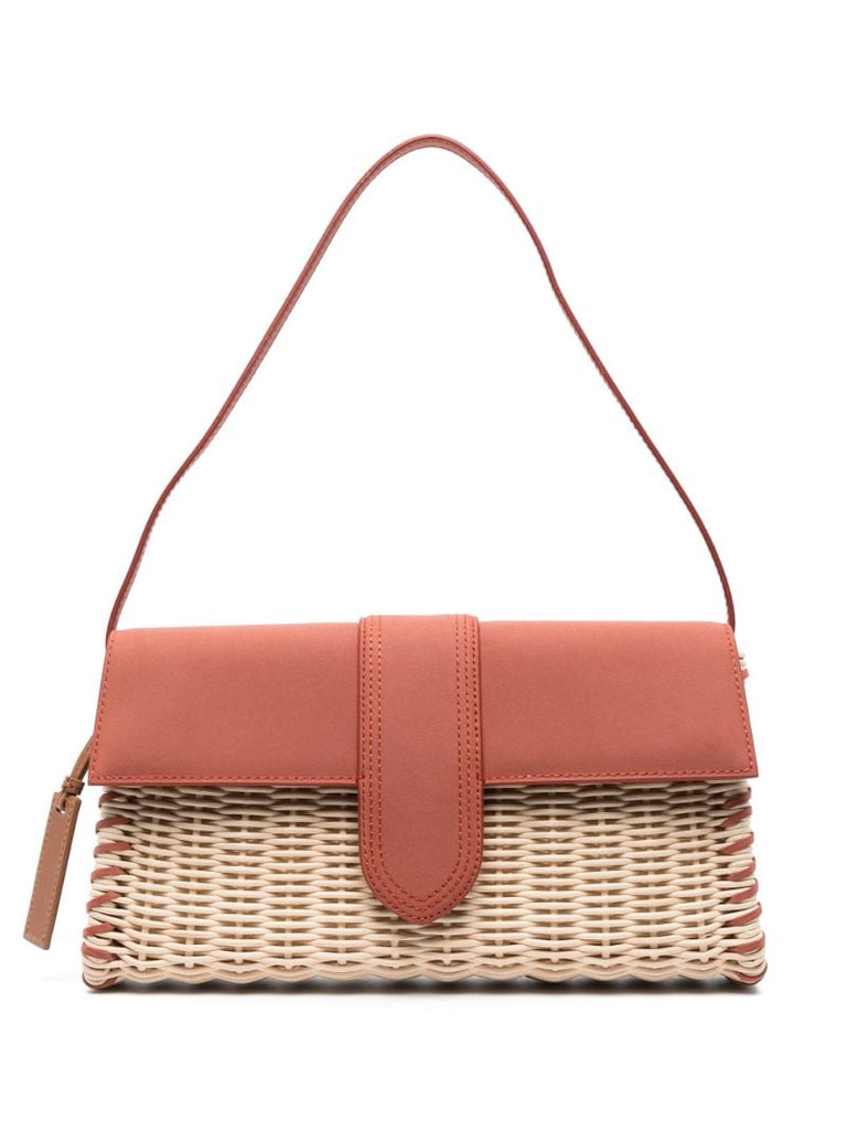Brown Le Bambino Long Osier Top Handle Bag