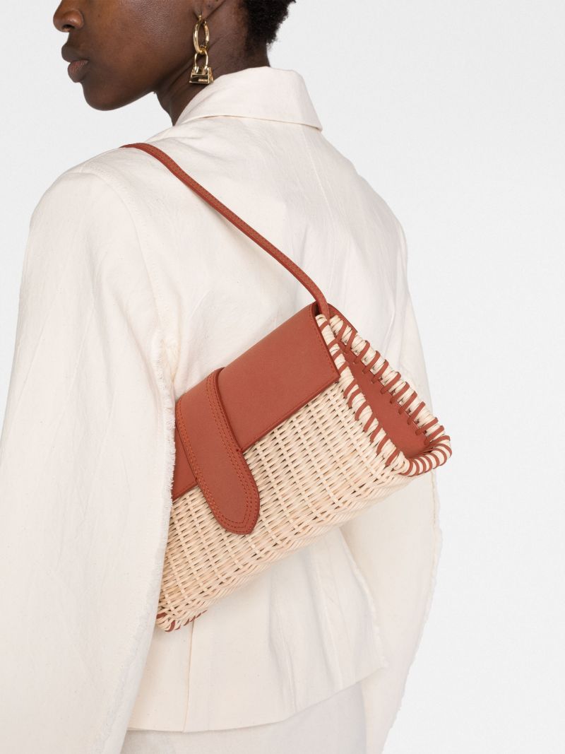 Brown Le Bambino Long Osier Top Handle Bag