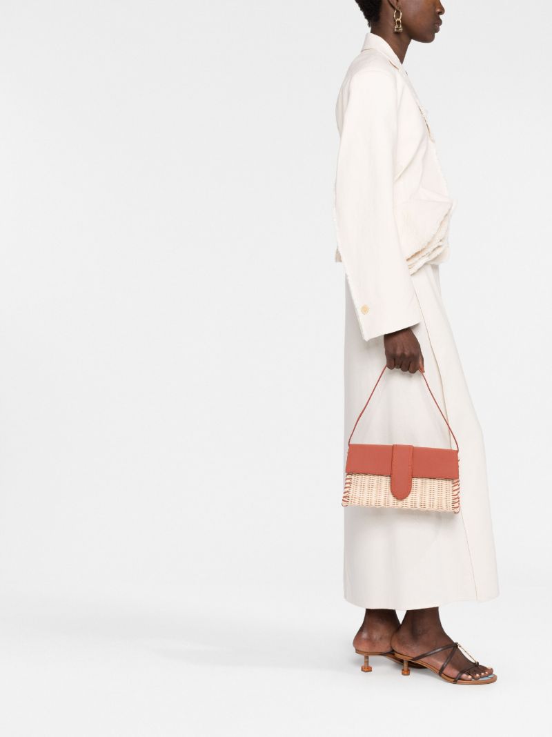 Brown Le Bambino Long Osier Top Handle Bag