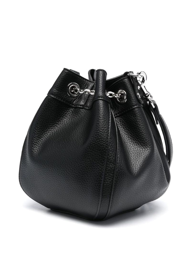 Black Chrissy Small Faux-leather Bucket Bag