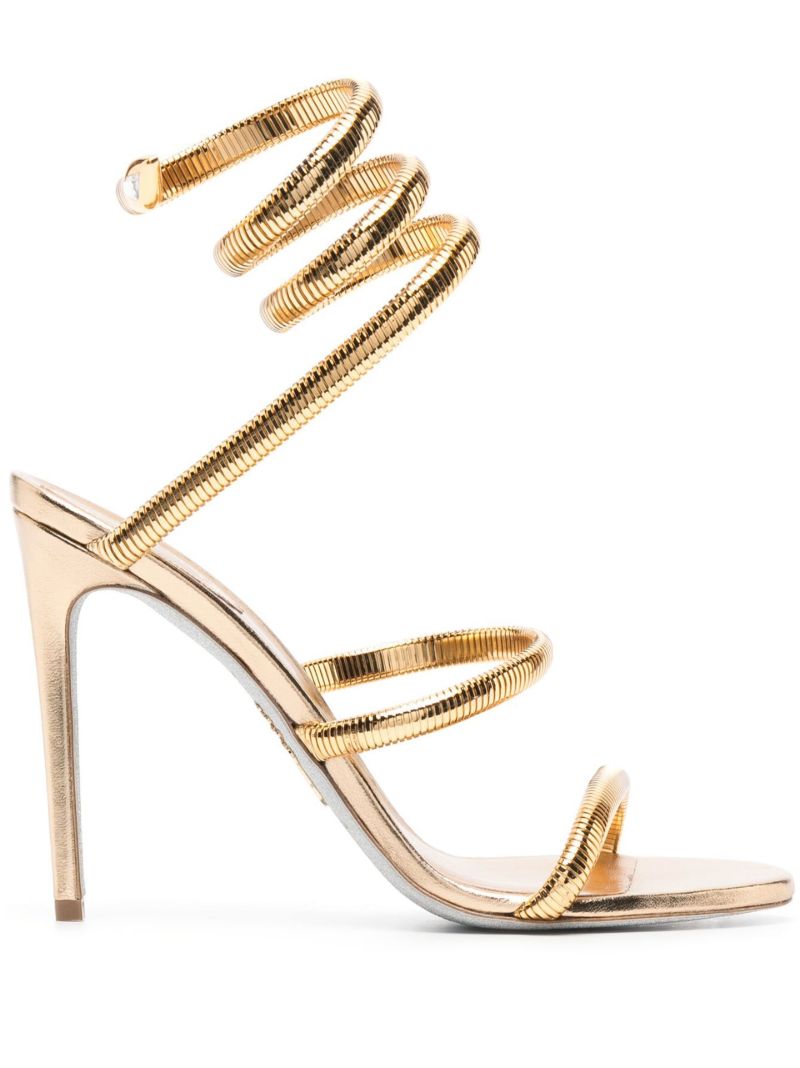 Gold Cleo 105 Wrap-around Sandals