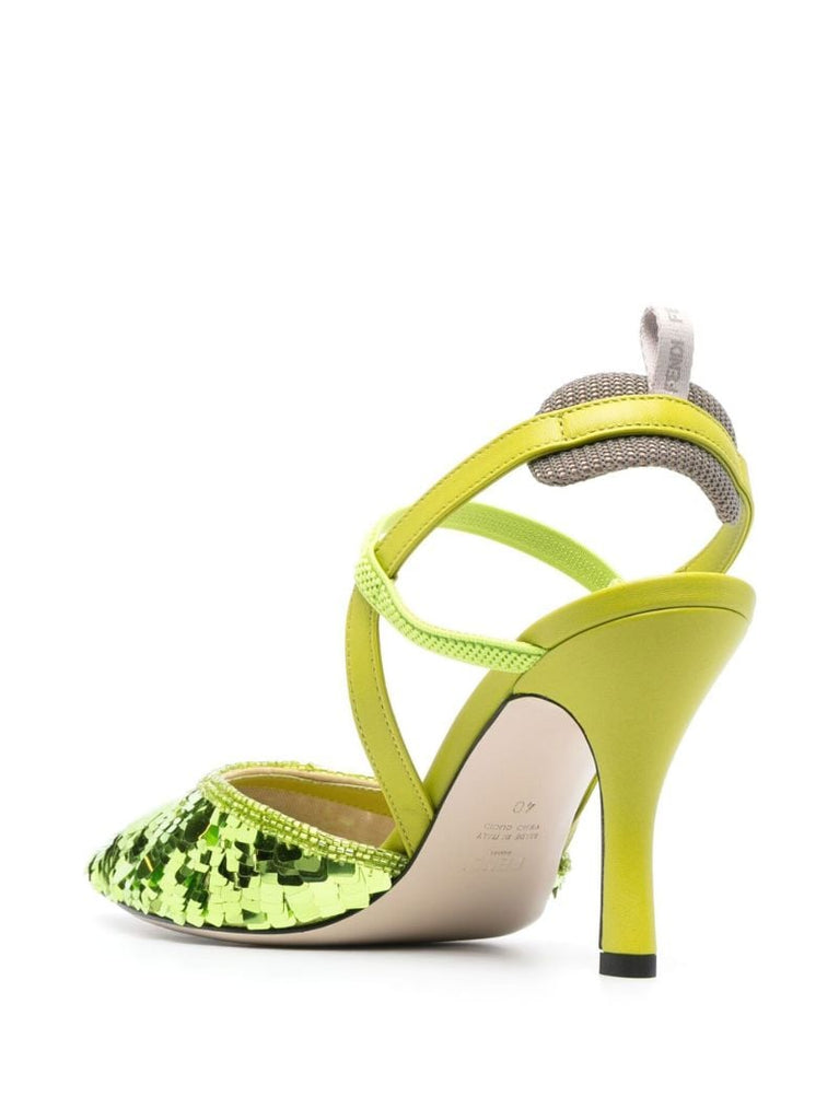 Green ColibrÃ_x0083_Â¬ Lite 85 Sequin Pumps