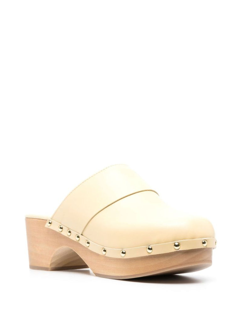 Neutral Bibi Leather Clogs