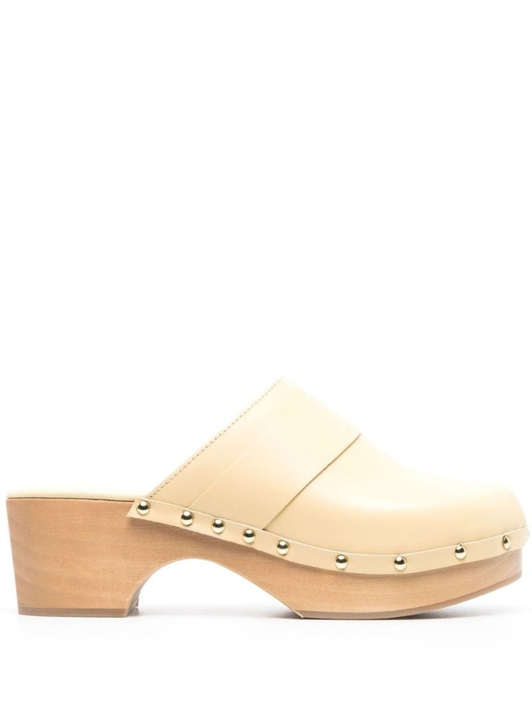 Neutral Bibi Leather Clogs