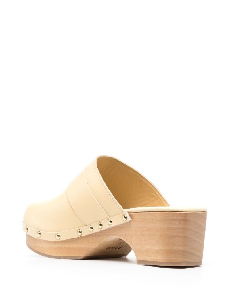 Neutral Bibi Leather Clogs