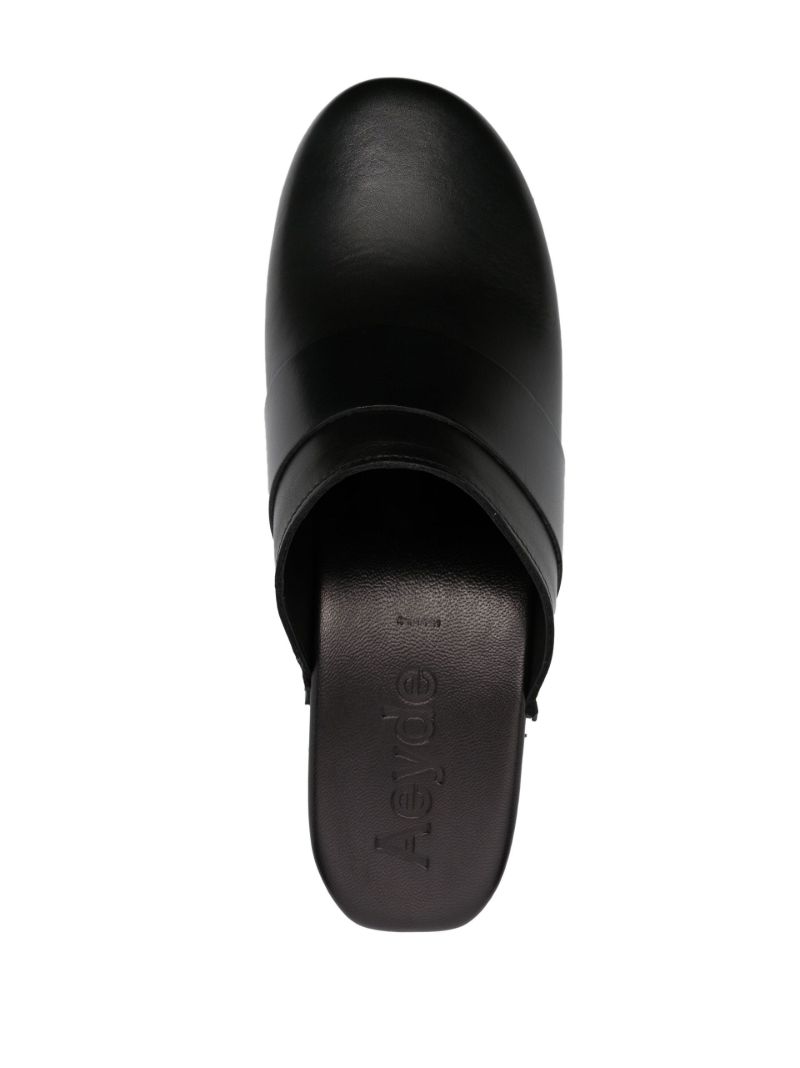Black Bibi Leather Clogs