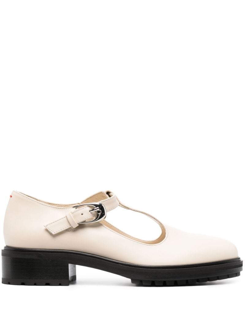 Neutral Roberta 45 T-bar Leather Loafers
