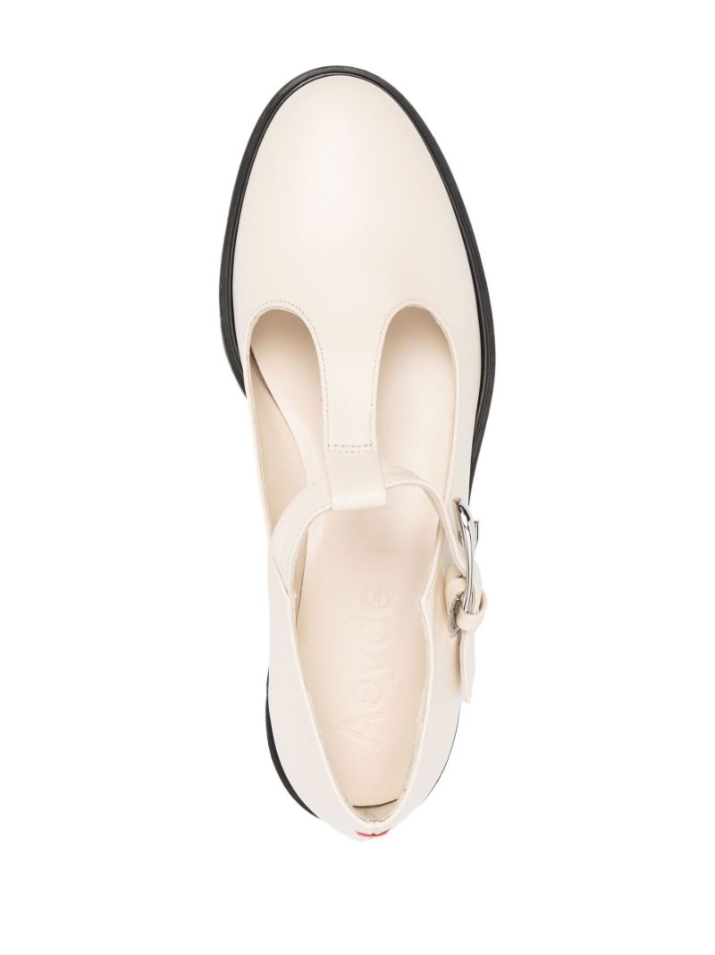 Neutral Roberta 45 T-bar Leather Loafers